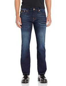True Religion Men's Ricky Flap 34 Inseam, Dark WASH Muddy Waters, 30