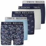True Religion Boys Underwear 5 Pack Boxer Briefs for Boys 6-18 Durable Stretch Breathable Moisture Wicking