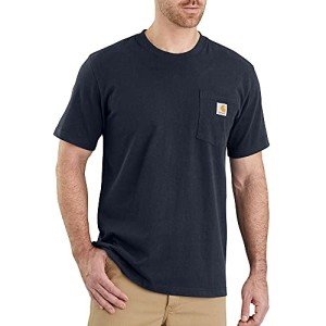 Carhartt Men's Relaxed Fit Heavyweight T-Shirt, Navy, XX-Large US