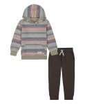 Quiksilver Baby Boy's 2pc Fleece Pant Set, Major Brown
