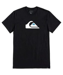 Quiksilver mens Comp Logo Mt0 Tee Shirt, Black, Small US