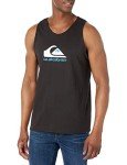 Quiksilver Men's Mw Logo Sleeveless Tank Top Tee Shirt, Black, Medium