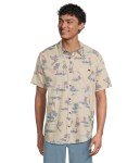Billabong Men's Sundays Jacquard Short Sleeve Woven Button Down Shirt, Chili