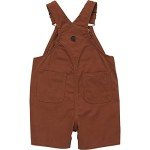 Carhartt Baby Loose Fit Overall Shorts Canvas Shortalls, Carhartt Brown, 2 Toddler
