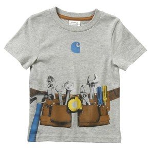 Carhartt Toddler Boys' Short Sleeve Tool Belt Graphic T-Shirt, Toolbelt Grey Heather, 3T