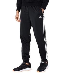 adidas mens Essentials Warm-Up Tapered 3-Stripes Track Pants, Black/White, Medium US