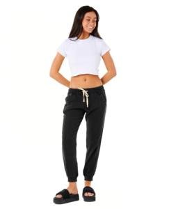 Rip Curl Misses Classic Surf, Casual Stretch Beach Pants for Women, Black, Medium
