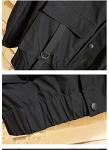 Nutriangee Mens Hip Hop Streetwear Windbreaker Jacket Lightweight Hooded Casual Outdoor Bomber with Ribbons Coat 01 Black Medium