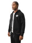 True Religion Men's Zip Up Hoodie, Jet Black, Large