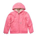 Carhartt OUTDOORS - Apparel Zip Front Canvas Insulated Hooded Active Jac, Pink Lemonade, Large (14)