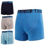 True Religion Mens Underwear Stretch Modal Boxer Briefs for Men Pack of 4 Blue/Grey