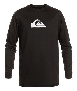 Quiksilver Men's Black Long Sleeve Surf Shirt