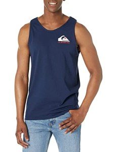 Quiksilver Men’s Logo Sleeveless Tank - Navy