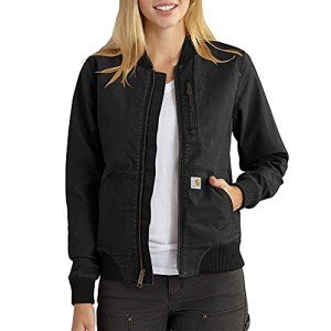 Carhartt Women's Black Crawford Bomber Jacket, Large