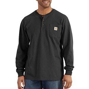 Carhartt Heavyweight Loose Fit Pocket Henley - Black