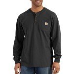 Carhartt Heavyweight Loose Fit Pocket Henley - Black