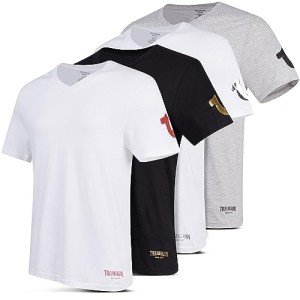 True Religion Men's V-Neck Undershirt 4 Pack