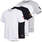 True Religion Men's V-Neck Undershirt 4 Pack