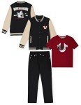 True Religion Boys 3-Piece Sweatshirt & Jeans Set