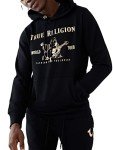 True Religion Black Metallic Buddha Fleece Hoodie
