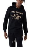 True Religion Black Metallic Buddha Fleece Hoodie