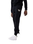 True Religion Black Metallic Horseshoe Joggers for Men