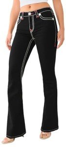 True Religion Women's Black Joey Flare Jeans