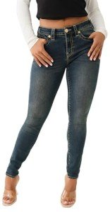 True Religion Women's Jennie Flap Skinny Jeans