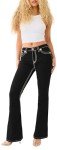True Religion Women's Black Joey Flare Jeans