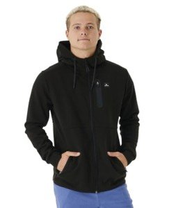Rip Curl Men's Black Zip-Up Hoodie, X-Large