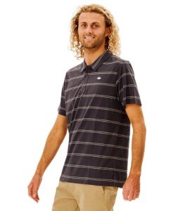 Rip Curl Men's Washed Black Polo Shirt