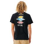 Rip Curl Men's Black Search Icon Tee