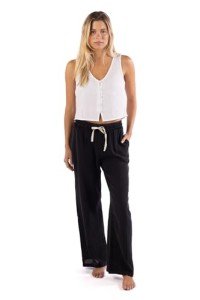 Rip Curl Women's Black Beach Pants with Pockets