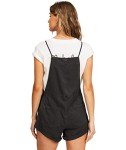 Billabong Women's Wild Pursuit Short Overalls - Off Black