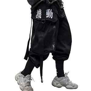 Niepce Inc Men's Black Techwear Cargo Pants