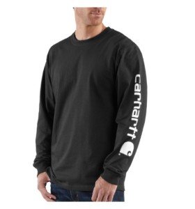 Carhartt Black Long-Sleeve Graphic T-Shirt - Large