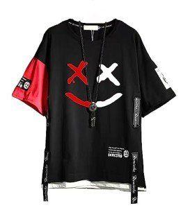 DUDHUH Japanese Techwear Hip Hop T-Shirt Black