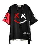 DUDHUH Japanese Techwear Hip Hop T-Shirt Black