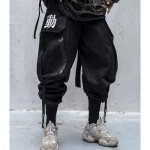 Niepce Inc Men's Black Techwear Cargo Pants