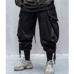Niepce Inc Men's Black Techwear Cargo Pants