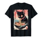 Kawaii Retro Ramen Cat Y2K Anime T-Shirt