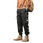 Men's Brown Multi Pocket Cargo Pants - Japanese Style