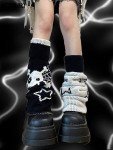 Y2K Star Skull Print Streetwear Leg Warmers