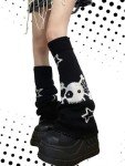 Y2K Star Skull Print Streetwear Leg Warmers