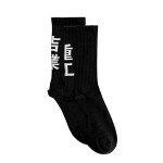 Industrial Kanji Black Crew Socks for Men