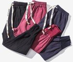 LifeHe Men's Blue Baggy Harem Pants