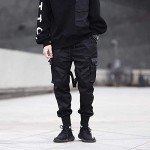 Niepce Inc Black Techwear Jogger Pants for Men