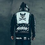 Cyberpunk Graphic Zip Up Hoodie for Men