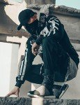 Cyberpunk Graphic Zip Up Hoodie for Men