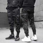 Niepce Inc Black Techwear Jogger Pants for Men